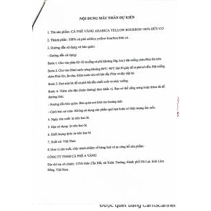 Giấy phép kinh doanh Caffe A Vàng